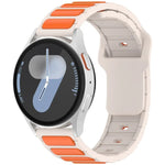 Bracelet de montre en silicone bicolore en forme de I, pour Samsung Galaxy Watch 20 mm, pour Samsung Galaxy Watch 22 mm
