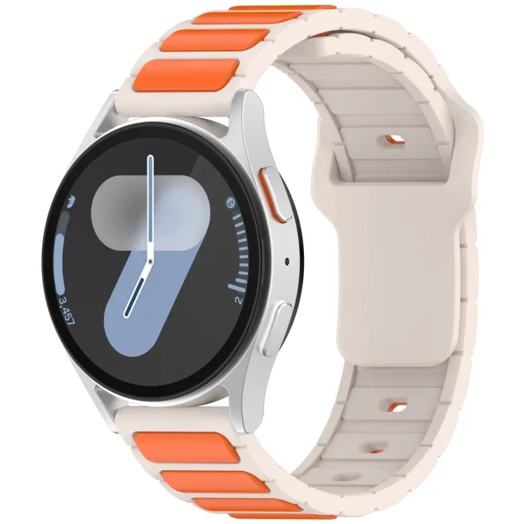 Bracelet de montre en silicone bicolore en forme de I, pour Samsung Galaxy Watch 20 mm, pour Samsung Galaxy Watch 22 mm