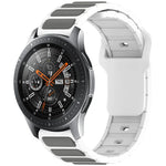 Bracelet de montre en silicone bicolore en forme de I, pour Samsung Galaxy Watch 20 mm, pour Samsung Galaxy Watch 22 mm