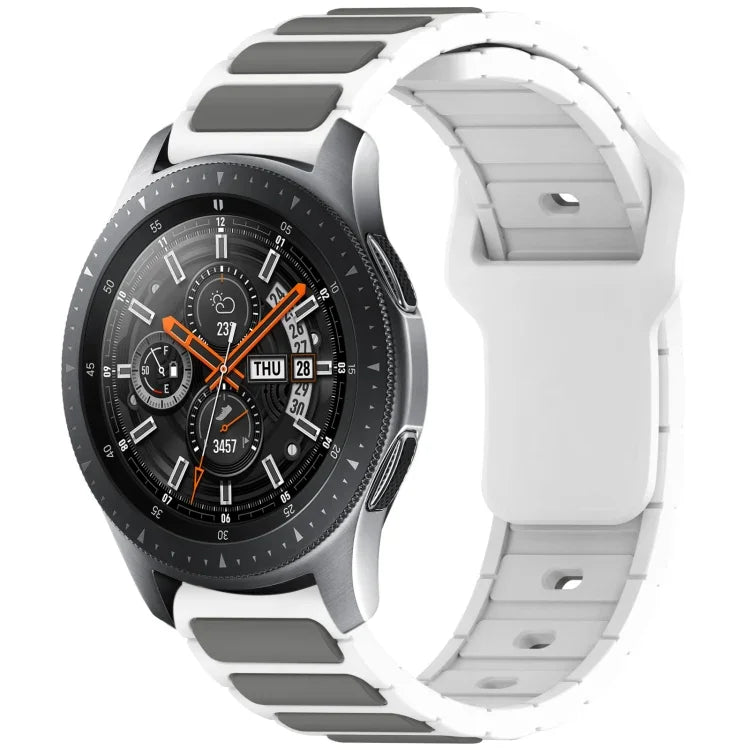 Bracelet de montre en silicone bicolore en forme de I, pour Samsung Galaxy Watch 20 mm, pour Samsung Galaxy Watch 22 mm