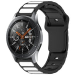 Bracelet de montre en silicone bicolore en forme de I, pour Samsung Galaxy Watch 20 mm, pour Samsung Galaxy Watch 22 mm