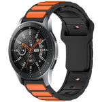 Bracelet de montre en silicone bicolore en forme de I, pour Samsung Galaxy Watch 20 mm, pour Samsung Galaxy Watch 22 mm