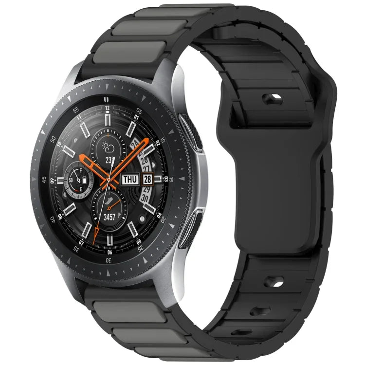 Bracelet de montre en silicone bicolore en forme de I, pour Samsung Galaxy Watch 20 mm, pour Samsung Galaxy Watch 22 mm