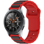 Bracelet de montre en silicone bicolore en forme de I, pour Samsung Galaxy Watch 20 mm, pour Samsung Galaxy Watch 22 mm