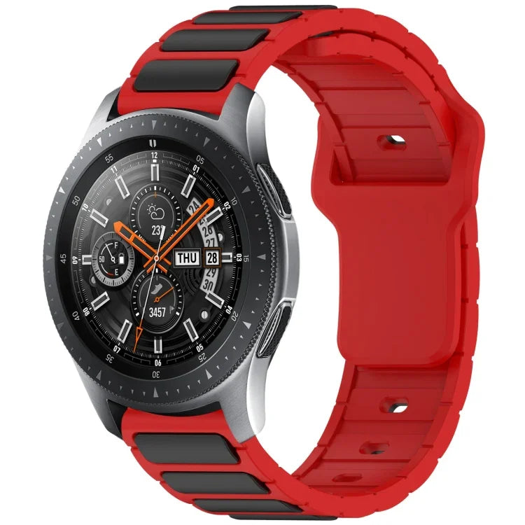Bracelet de montre en silicone bicolore en forme de I, pour Samsung Galaxy Watch 20 mm, pour Samsung Galaxy Watch 22 mm