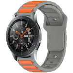 Bracelet de montre en silicone bicolore en forme de I, pour Samsung Galaxy Watch 20 mm, pour Samsung Galaxy Watch 22 mm