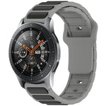 Bracelet de montre en silicone bicolore en forme de I, pour Samsung Galaxy Watch 20 mm, pour Samsung Galaxy Watch 22 mm