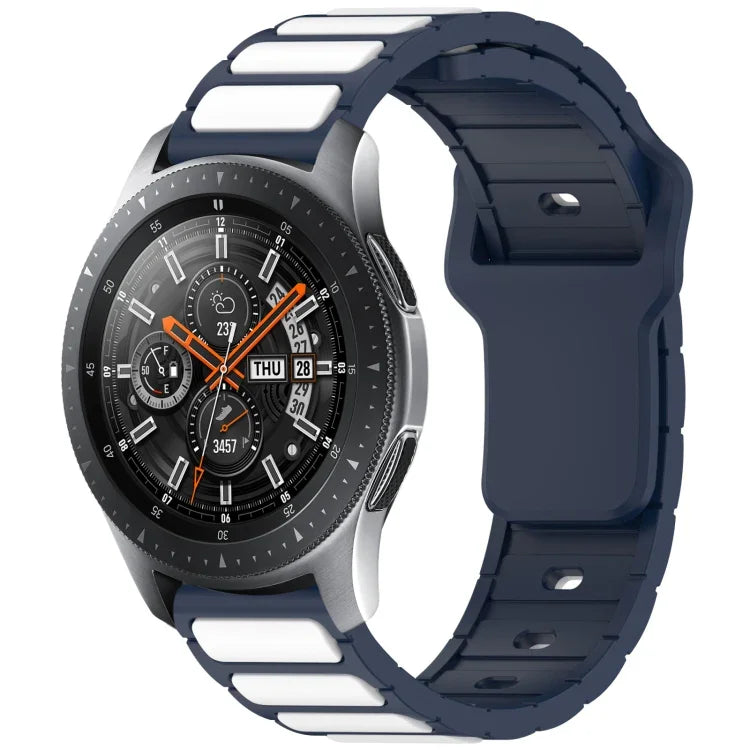 Bracelet de montre en silicone bicolore en forme de I, pour Samsung Galaxy Watch 20 mm, pour Samsung Galaxy Watch 22 mm