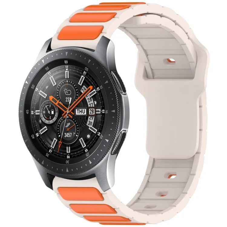 Bracelet de montre en silicone bicolore en forme de I, pour Samsung Galaxy Watch 20 mm, pour Samsung Galaxy Watch 22 mm