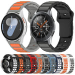 Bracelet de montre en silicone bicolore en forme de I, pour Samsung Galaxy Watch 20 mm, pour Samsung Galaxy Watch 22 mm