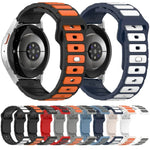 Bracelet de montre en silicone bicolore en forme de I, pour Samsung Galaxy Watch 20 mm, pour Samsung Galaxy Watch 22 mm