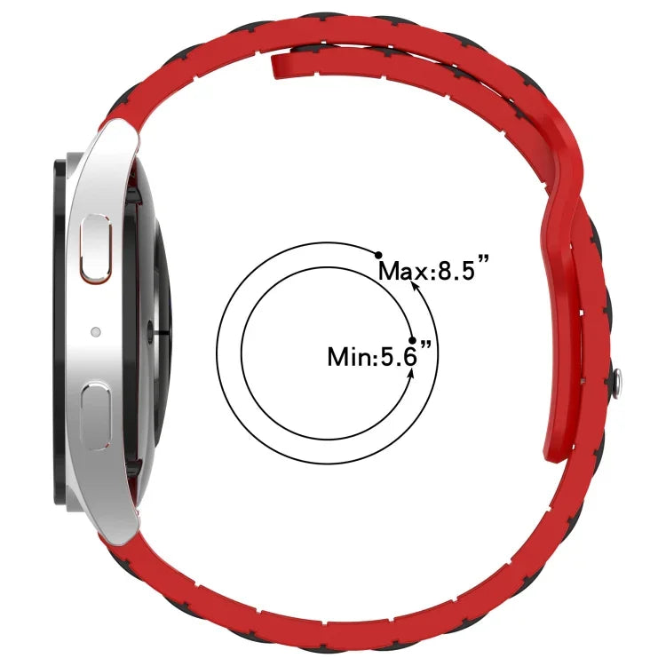 Bracelet de montre en silicone bicolore en forme de I, pour Samsung Galaxy Watch 20 mm, pour Samsung Galaxy Watch 22 mm