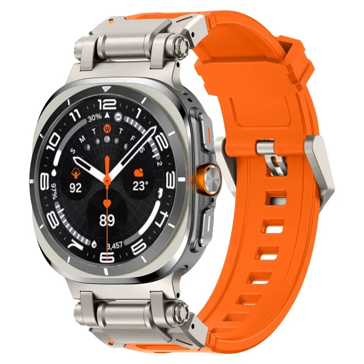 Bracelet de montre en silicone à dégagement rapide avec connecteur en titane, pour Samsung Galaxy Watch Ultra 47mm / Ultra 2025