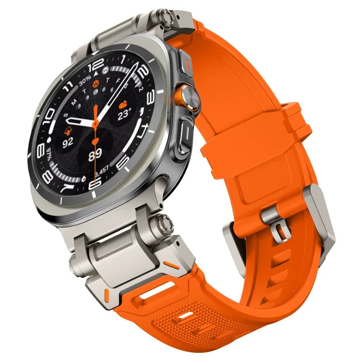 Titanium Connector Quick Release Silicone Watch Band, For Samsung Galaxy Watch Ultra 47mm / Ultra 2025