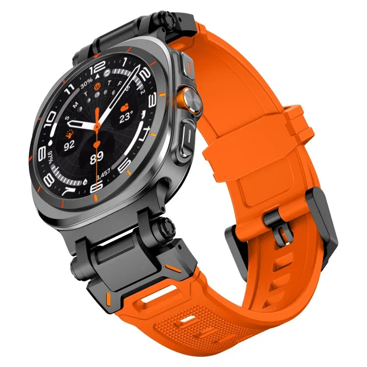 Bracelet de montre en silicone à dégagement rapide avec connecteur noir, pour Samsung Galaxy Watch Ultra 47 mm / Ultra 2025