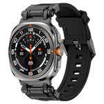Bracelet de montre en silicone à dégagement rapide avec connecteur noir, pour Samsung Galaxy Watch Ultra 47 mm / Ultra 2025