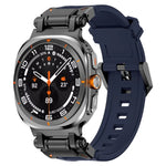 Bracelet de montre en silicone à dégagement rapide avec connecteur noir, pour Samsung Galaxy Watch Ultra 47 mm / Ultra 2025