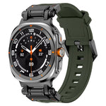 Bracelet de montre en silicone à dégagement rapide avec connecteur noir, pour Samsung Galaxy Watch Ultra 47 mm / Ultra 2025