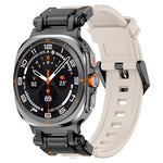 Bracelet de montre en silicone à dégagement rapide avec connecteur noir, pour Samsung Galaxy Watch Ultra 47 mm / Ultra 2025