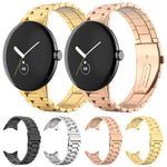 Bracelet de montre intégré en acier inoxydable à trois billes, pour Google Pixel Watch 4 / Watch 3 45mm