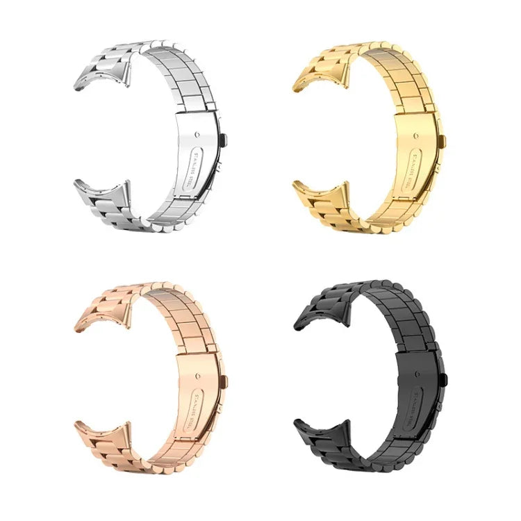 Bracelet de montre intégré en acier inoxydable à trois billes, pour Google Pixel Watch 4 / Watch 3 45mm