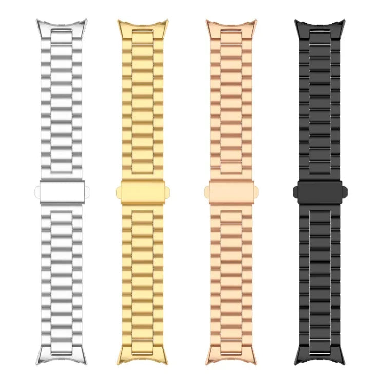 Bracelet de montre intégré en acier inoxydable à trois billes, pour Google Pixel Watch 4 / Watch 3 45mm