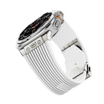 Bracelet de montre en silicone avec boucle argentée et connecteur en titane, pour Samsung Galaxy Watch Ultra 47mm / Ultra 2025