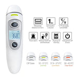 Thermomètre RZ8810 Thermomètre corporel auriculaire affichage LED Thermomètre électronique numérique IR Thermomètre médical infrarouge pour bébé fièvre