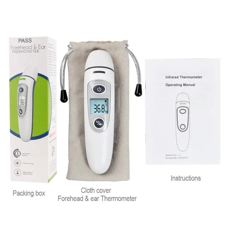 Thermomètre RZ8810 Thermomètre corporel auriculaire affichage LED Thermomètre électronique numérique IR Thermomètre médical infrarouge pour bébé fièvre