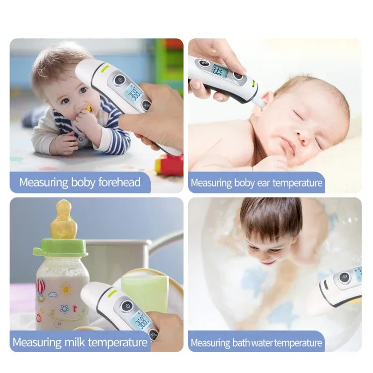 Thermomètre RZ8810 Thermomètre corporel auriculaire affichage LED Thermomètre électronique numérique IR Thermomètre médical infrarouge pour bébé fièvre