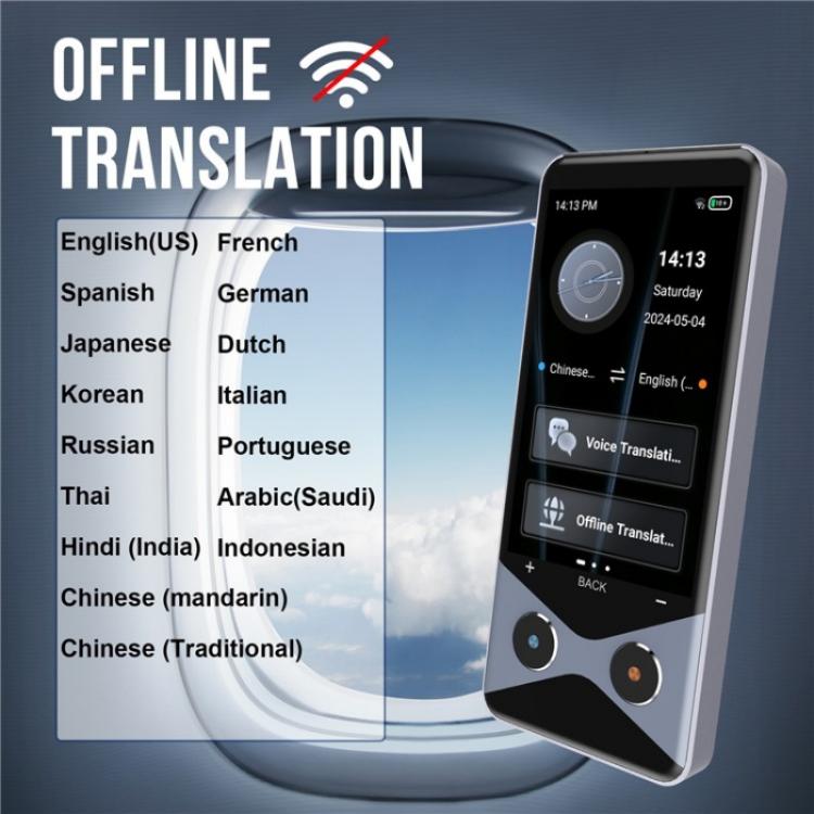 V9000 Traducteur intelligent IA 4G WiFi hors ligne avec support de 137 langues et fonction de traduction de photos