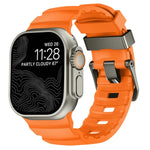 Bracelet de montre Wild Path gris à boucle en silicone épais, pour Apple Watch 46 mm / 49 mm / 45 mm / 44 mm