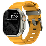 Bracelet de montre Wild Path gris à boucle en silicone épais, pour Apple Watch 46 mm / 49 mm / 45 mm / 44 mm