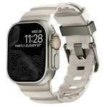 Bracelet de montre Wild Path gris à boucle en silicone épais, pour Apple Watch 46 mm / 49 mm / 45 mm / 44 mm