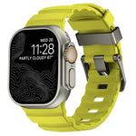 Bracelet de montre Wild Path gris à boucle en silicone épais, pour Apple Watch 46 mm / 49 mm / 45 mm / 44 mm