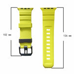 Bracelet de montre Wild Path gris à boucle en silicone épais, pour Apple Watch 46 mm / 49 mm / 45 mm / 44 mm