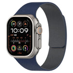 Bracelet de montre magnétique en silicone à texture litchi, compatible avec Apple Watch 46 mm / 49 mm / 45 mm / 44 mm et Apple Watch 42 mm / 41 mm / 40 mm / 38 mm.