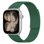 Bracelet de montre magnétique en silicone à texture litchi, compatible avec Apple Watch 46 mm / 49 mm / 45 mm / 44 mm et Apple Watch 42 mm / 41 mm / 40 mm / 38 mm.