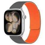 Bracelet de montre magnétique en silicone à texture litchi, compatible avec Apple Watch 46 mm / 49 mm / 45 mm / 44 mm et Apple Watch 42 mm / 41 mm / 40 mm / 38 mm.