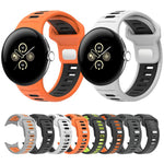 Bracelet de montre en silicone à boucle inversée bicolore, pour Google Pixel Watch 4 / Watch 3 45 mm