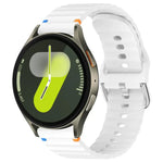 Bracelet de montre en silicone 20 mm à motif de vagues, pour Samsung Galaxy Watch 7 40 / 44mm