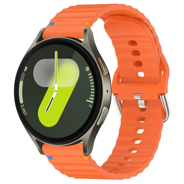 Bracelet de montre en silicone 20 mm à motif de vagues, pour Samsung Galaxy Watch 7 40 / 44mm