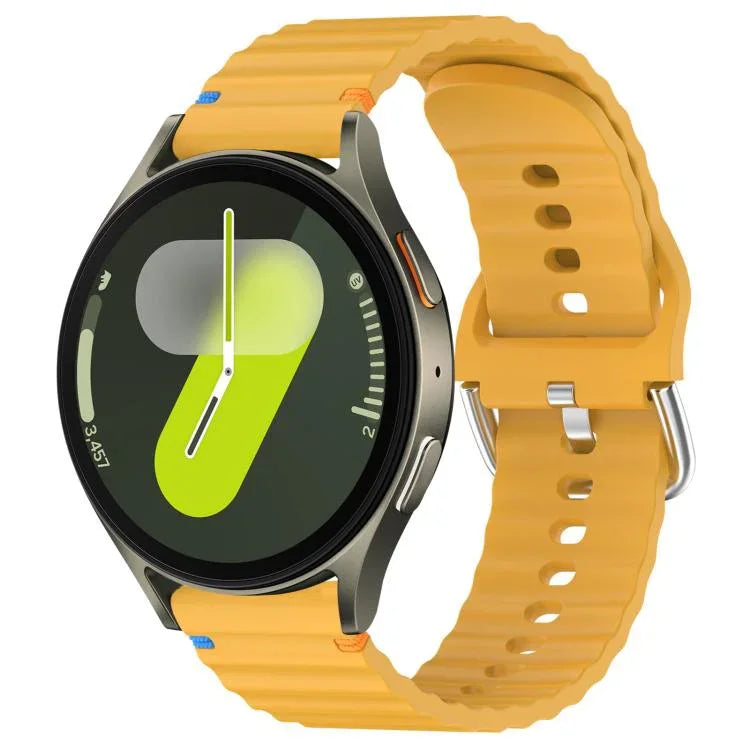 Bracelet de montre en silicone 20 mm à motif de vagues, pour Samsung Galaxy Watch 7 40 / 44mm