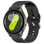 Bracelet de montre en silicone 20 mm à motif de vagues, pour Samsung Galaxy Watch 7 40 / 44mm