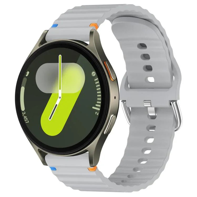 Bracelet de montre en silicone 20 mm à motif de vagues, pour Samsung Galaxy Watch 7 40 / 44mm