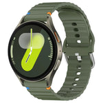 Bracelet de montre en silicone 20 mm à motif de vagues, pour Samsung Galaxy Watch 7 40 / 44mm