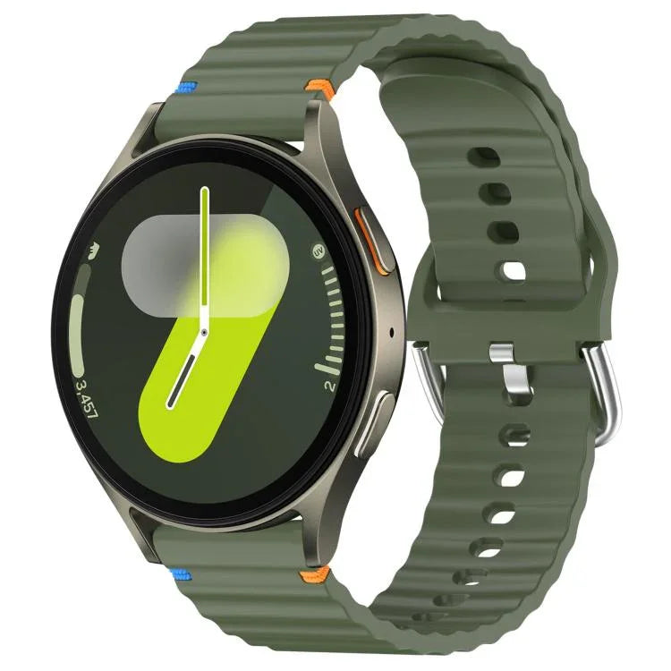 Bracelet de montre en silicone 20 mm à motif de vagues, pour Samsung Galaxy Watch 7 40 / 44mm