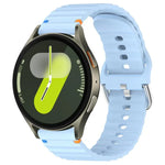 Bracelet de montre en silicone 20 mm à motif de vagues, pour Samsung Galaxy Watch 7 40 / 44mm