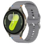 Bracelet de montre en silicone 20 mm à motif de vagues, pour Samsung Galaxy Watch 7 40 / 44mm