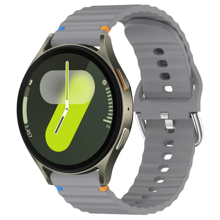 Bracelet de montre en silicone 20 mm à motif de vagues, pour Samsung Galaxy Watch 7 40 / 44mm